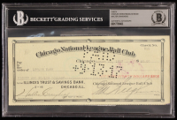 Chicago Cubs Original Check from 1917 Signed by Walter Craighead, Charles Weeghman & Les Mann (Beckett Encapsulated) at PristineAuction.com