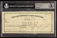 Chicago Cubs Original Check from 1917 Signed by Walter Craighead, Les Mann & Charles Weeghman (Beckett Encapsulated) at PristineAuction.com