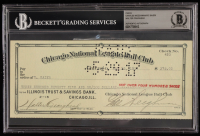 Chicago Cubs Original Check from 1917 Signed by Walter Craighead, Vic Saier & Charles Weeghman (Beckett Encapsulated) at PristineAuction.com