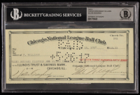 Chicago Cubs Original Check from 1917 Signed by Walter Craighead, Cy Williams & Charles Weeghman (Beckett Encapsulated) at PristineAuction.com