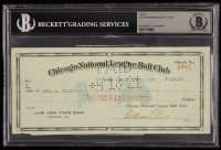 Chicago Cubs Original Check from 1921 Signed by William Veeck Sr. & Lefty Tyler (Beckett Encapsulated) at PristineAuction.com