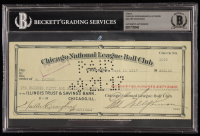 Chicago Cubs Original Check from 1917 Signed by Walter Craighead, Rollie Zeider & Charles Weeghman (Beckett Encapsulated) at PristineAuction.com