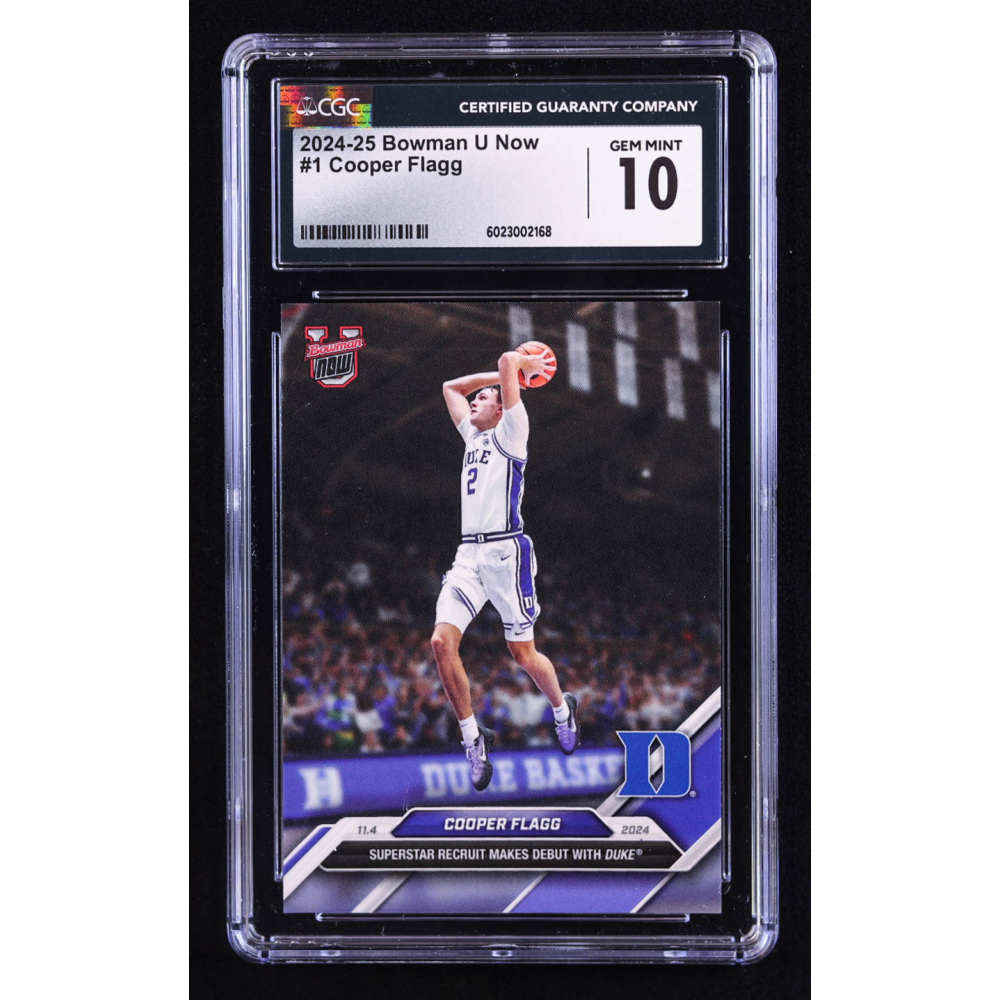 Cooper Flagg Autograph Patch Card – 2024-25 Bowman U Best Prospect – Signed Basketball