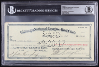 Chicago Cubs Original Check from 1917 Signed by Walter Craighead, John O. Seys & Charles Weeghman (Beckett Encapsulated) at PristineAuction.com