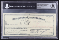 Chicago Cubs Original Check from 1917 Signed by (4) Walter Craighead, John O. Seys & Charles Weeghman (Beckett Encapsulated) at PristineAuction.com