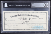 Chicago Cubs Original Check from 1918 Signed by Walter Craighead & John O. Seys (Beckett Encapsulated) at PristineAuction.com