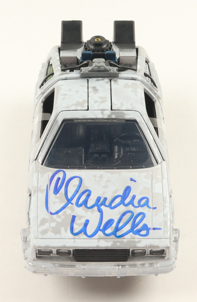 Claudia Wells Signed "Back to the Future" DeLorean Time Machine 1:32 Scale Die-Cast Car (Beckett) at PristineAuction.com Claudia Wells Signed "Back to the Future" DeLorean Time Machine 1:32 Scale Die-Cast Car (Beckett) at PristineAuction.com
