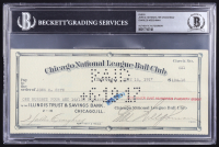 Chicago Cubs Original Check from 1917 Signed by Walter Craighead, John O. Seys & Charles Weeghman (Beckett Encapsulated) at PristineAuction.com