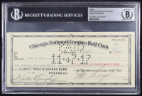 Chicago Cubs Original Check from 1917 Signed by Walter Craighead, John O. Seys & Charles Weeghman (Beckett Encapsulated) at PristineAuction.com