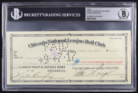 Chicago Cubs Original Check from 1917 Signed by Walter Craighead, John O. Seys & Charles Weeghman (Beckett Encapsulated) at PristineAuction.com