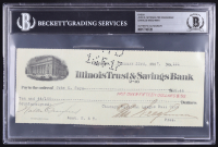Chicago Cubs Original Check from 1917 Signed by Walter Craighead, John O. Seys & Charles Weeghman (Beckett Encapsulated) at PristineAuction.com