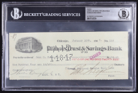 Chicago Cubs Original Check from 1917 Signed by Walter Craighead, John O. Seys & Charles Weeghman (Beckett Encapsulated) at PristineAuction.com