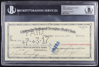 Chicago Cubs Original Check from 1917 Signed by Walter Craighead, John O. Seys & Charles Weeghman (Beckett Encapsulated) at PristineAuction.com