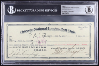 Chicago Cubs Original Check from 1917 Signed by Walter Craighead, John O. Seys & Charles Weeghman (Beckett Encapsulated) at PristineAuction.com