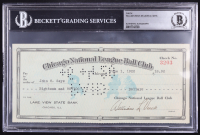 Chicago Cubs Original Check from 1920 Signed by William Veeck Sr. & John O. Seys (Beckett Encapsulated) at PristineAuction.com
