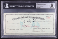 Chicago Cubs Original Check from 1920 Signed by William Veeck Sr. & John O. Seys (Beckett Encapsulated) at PristineAuction.com