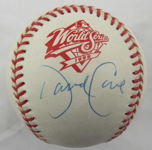 David Cone Signed 1998 World Series Logo Baseball (JSA) at PristineAuction.com David Cone Signed 1998 World Series Logo Baseball (JSA) at PristineAuction.com