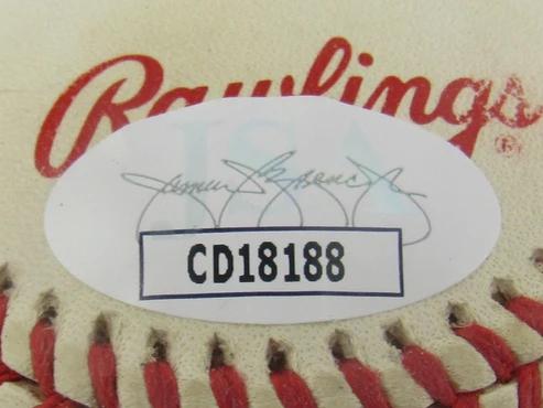 David Cone Signed 1998 World Series Logo Baseball (JSA) at PristineAuction.com David Cone Signed 1998 World Series Logo Baseball (JSA) at PristineAuction.com