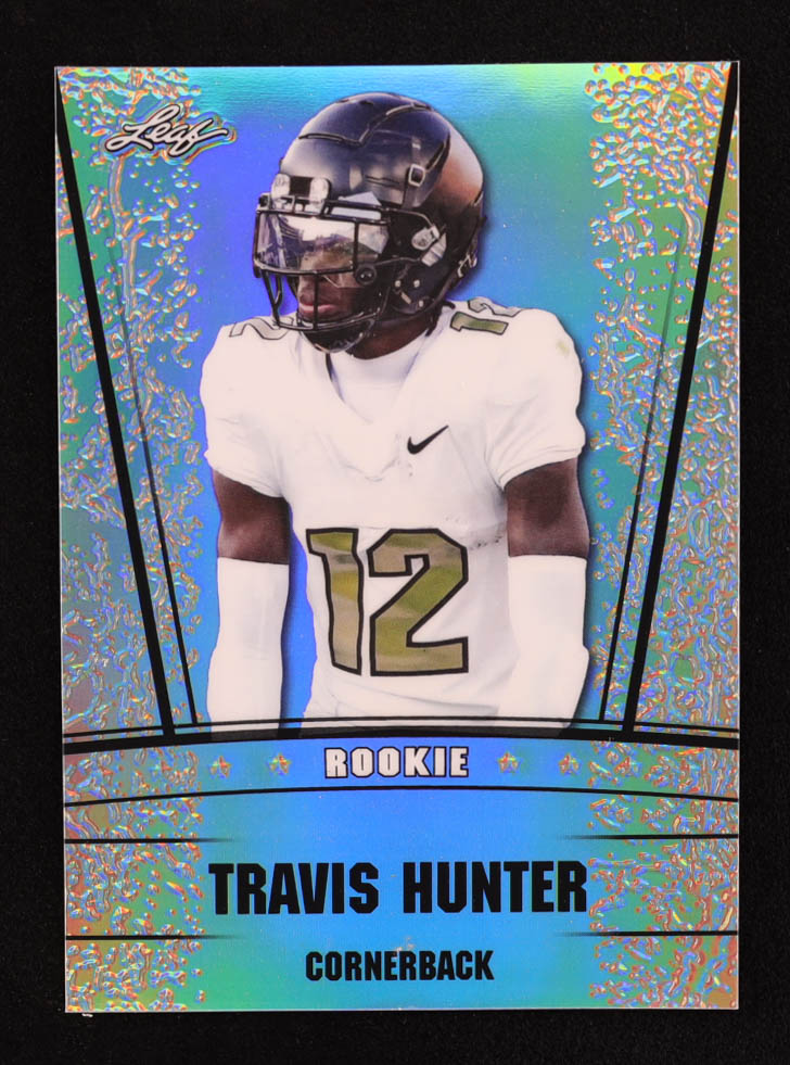 Travis Hunter 2023 Leaf Metal Special Release Rookie Silver Prismatic Silver #RS57 RC #25/25 at PristineAuction.com Travis Hunter 2023 Leaf Metal Special Release Rookie Silver Prismatic Silver #RS57 RC #25/25 at PristineAuction.com