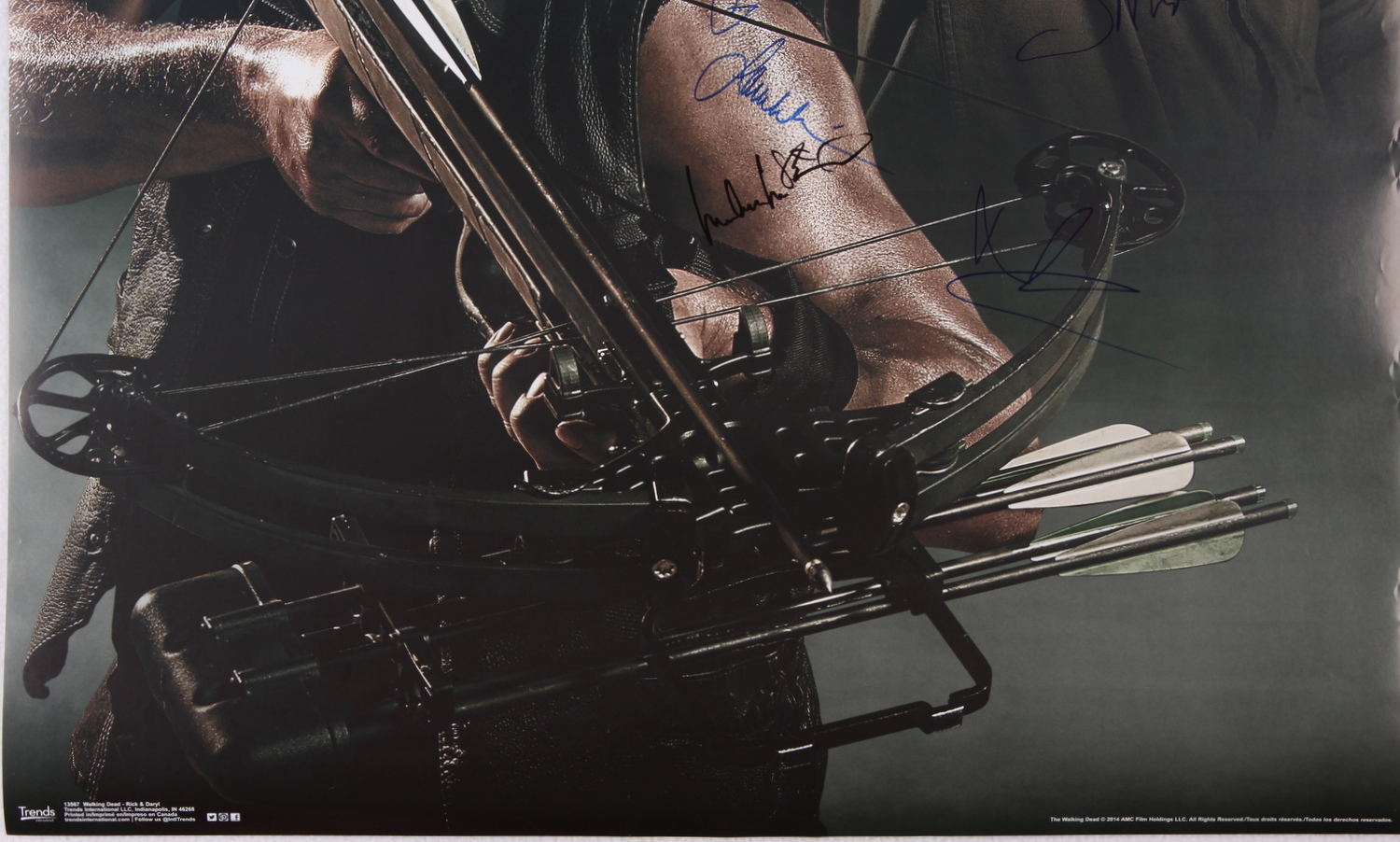 Cast-Signed "The Walking Dead" 22x32 Poster with (23) Signatures Including Andrew Lincoln, Steven Yeun, Chandler Riggs, Norman Reeds, Lauren Cohan, Melissa McBride, Emily Kinney (JSA LOA) at PristineAuction.com Cast-Signed "The Walking Dead" 22x32 Poster with (23) Signatures Including Andrew Lincoln, Steven Yeun, Chandler Riggs, Norman Reeds, Lauren Cohan, Melissa McBride, Emily Kinney (JSA LOA) at PristineAuction.com