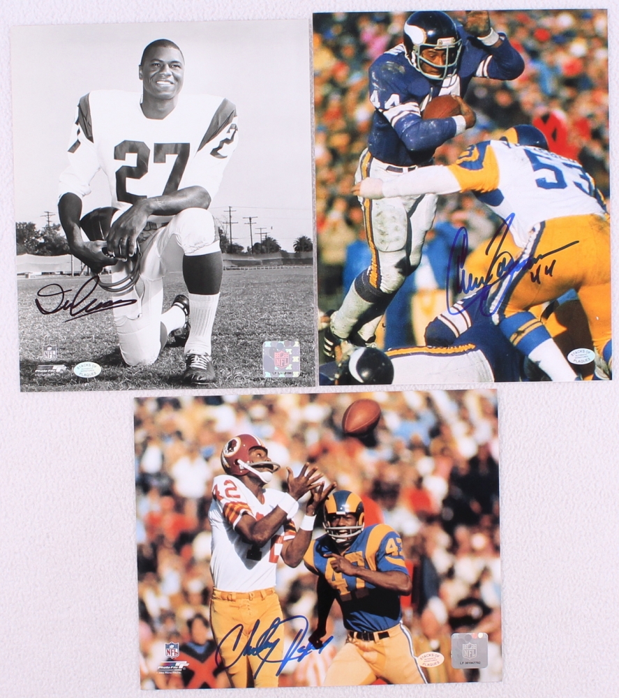 Lot of (3) 8x10 Signed Football Photos with Irv Cross, Chuck Foreman, &  Charley Taylor (SOP COA) | Pristine Auction