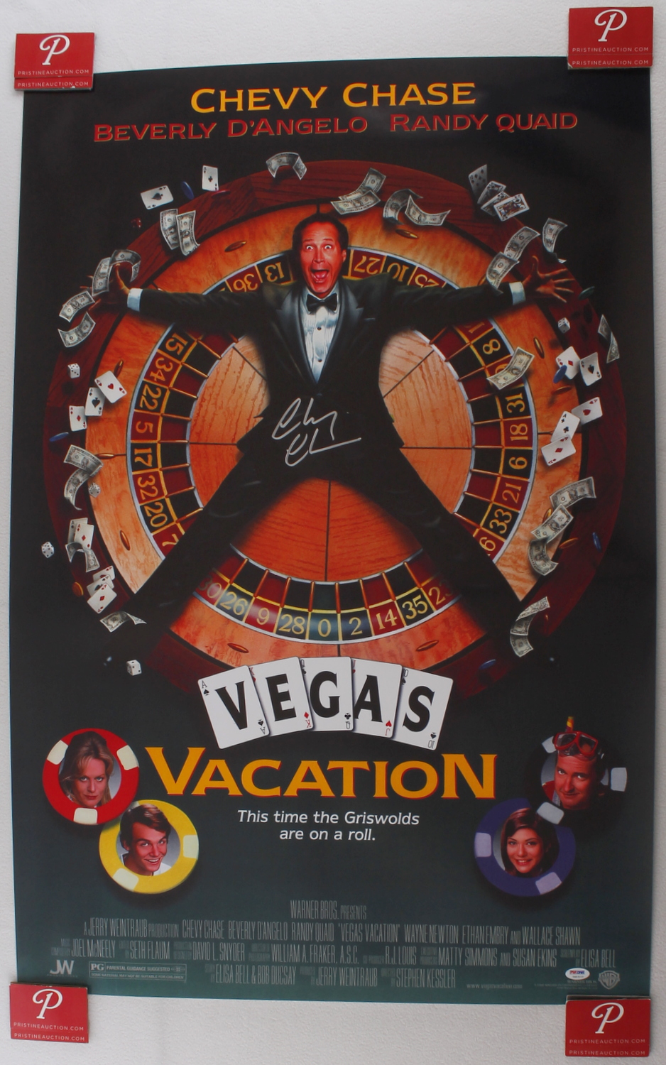 Chevy Chase Signed "National Lampoon's Vegas Vacation" 27x40 Movie Poster (PSA COA) at PristineAuction.com Chevy Chase Signed "National Lampoon's Vegas Vacation" 27x40 Movie Poster (PSA COA) at PristineAuction.com