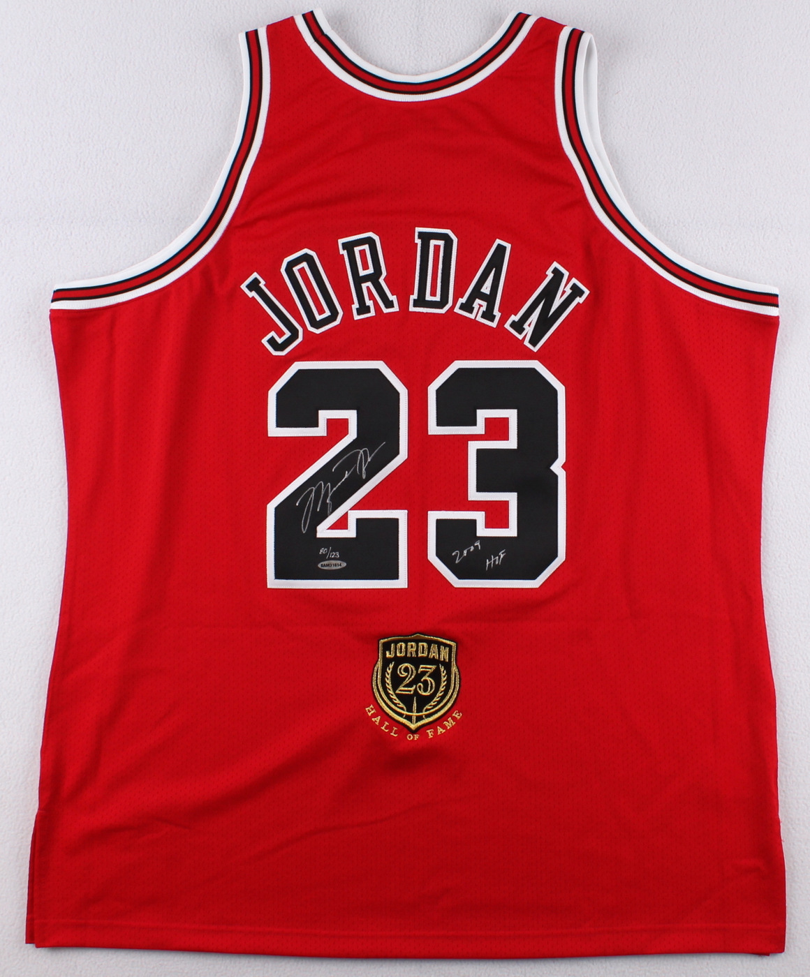 Michael Jordan Signed Bulls Hall of Fame LE Authentic Jersey Inscribed "2009 HOF" (UDA COA) at PristineAuction.com Michael Jordan Signed Bulls Hall of Fame LE Authentic Jersey Inscribed "2009 HOF" (UDA COA) at PristineAuction.com