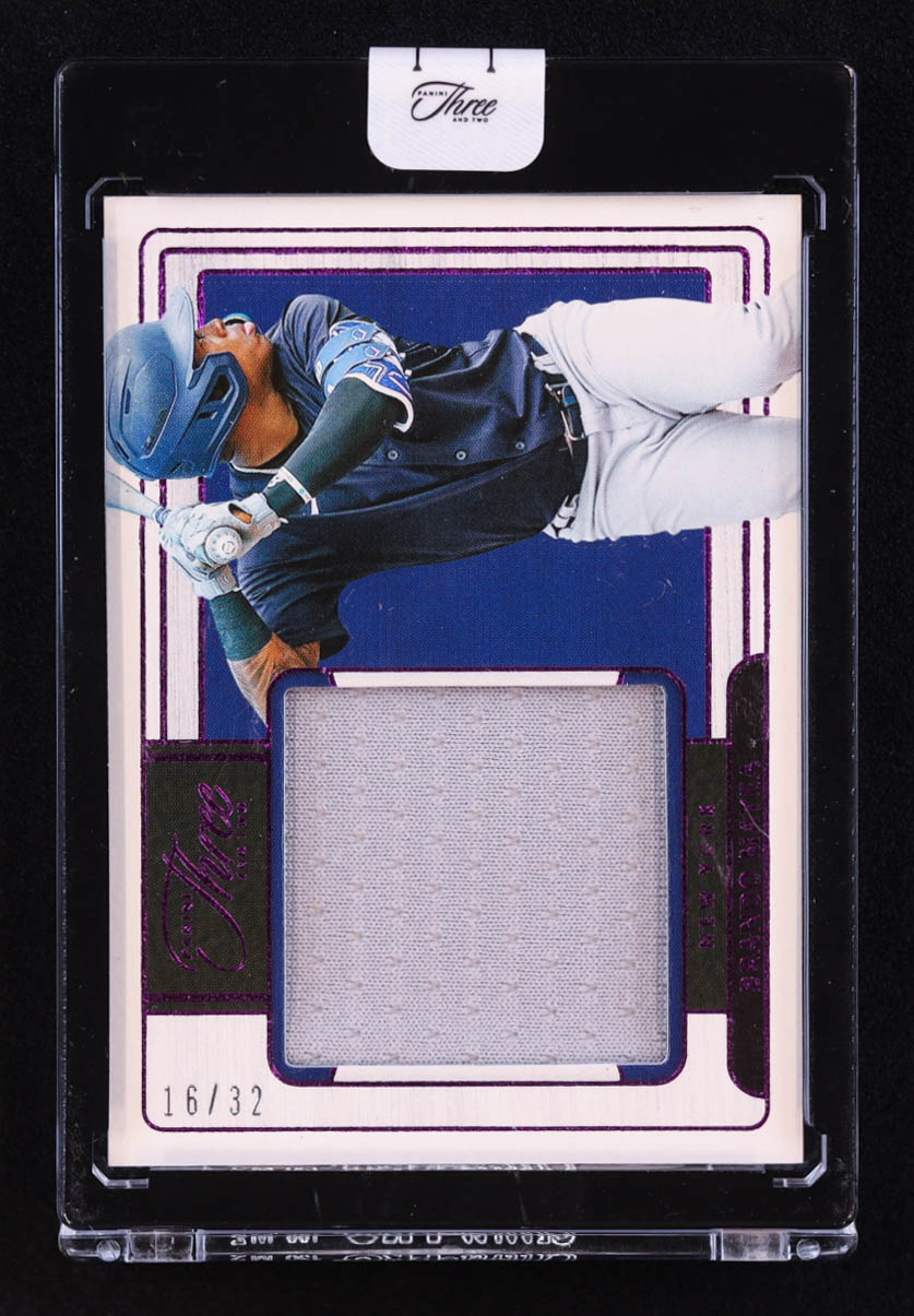 Brando Mayea 2024 Panini Three and Two Prospect Swatches Full Count #31 RC #16/32 at PristineAuction.com Brando Mayea 2024 Panini Three and Two Prospect Swatches Full Count #31 RC #16/32 at PristineAuction.com