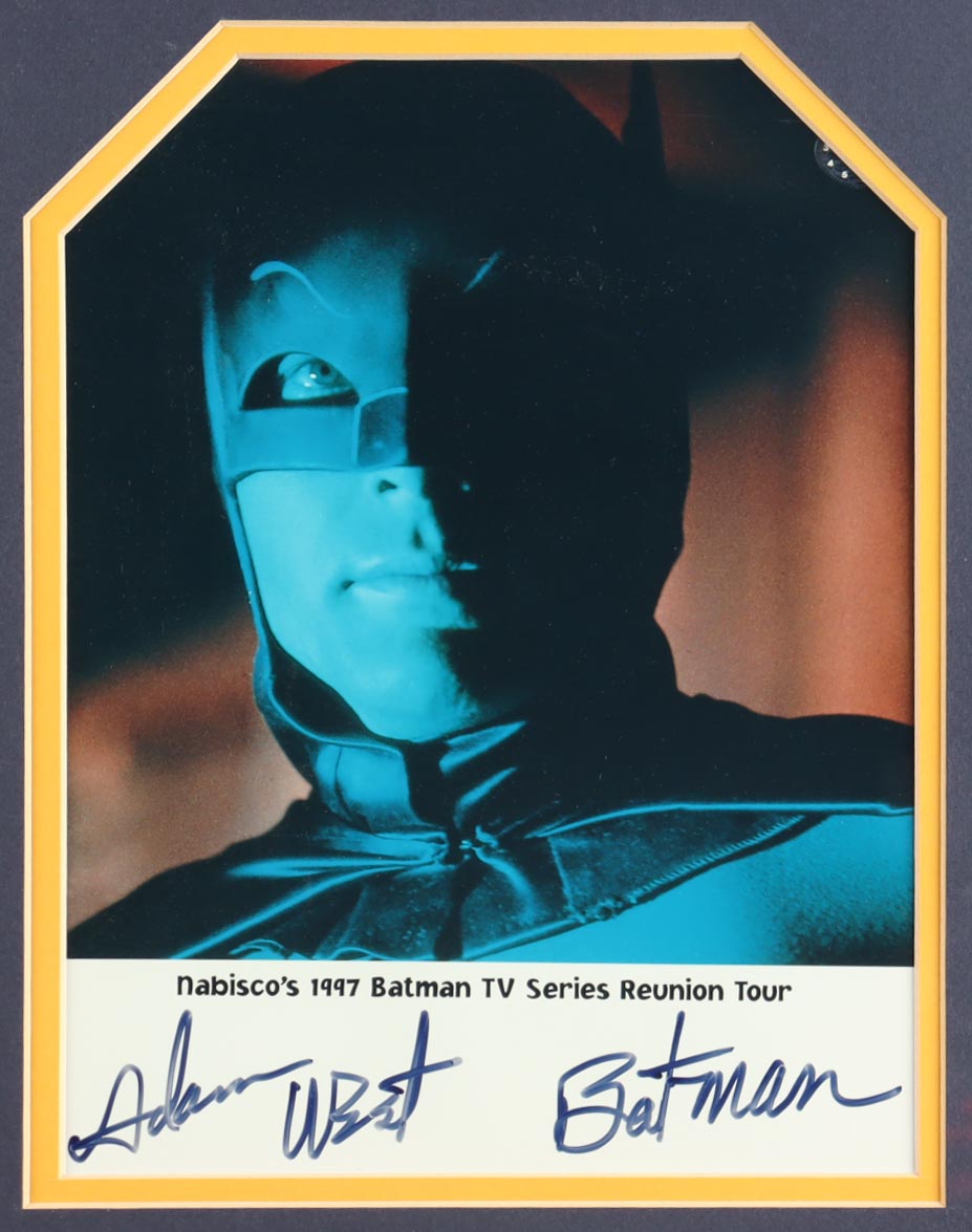 Adam West & Burt Ward Signed 1997 "Batman Nabisco's TV Series Reunion" Custom Framed Photo Display Inscribed "Batman" (Beckett) at PristineAuction.com Adam West & Burt Ward Signed 1997 "Batman Nabisco's TV Series Reunion" Custom Framed Photo Display Inscribed "Batman" (Beckett) at PristineAuction.com