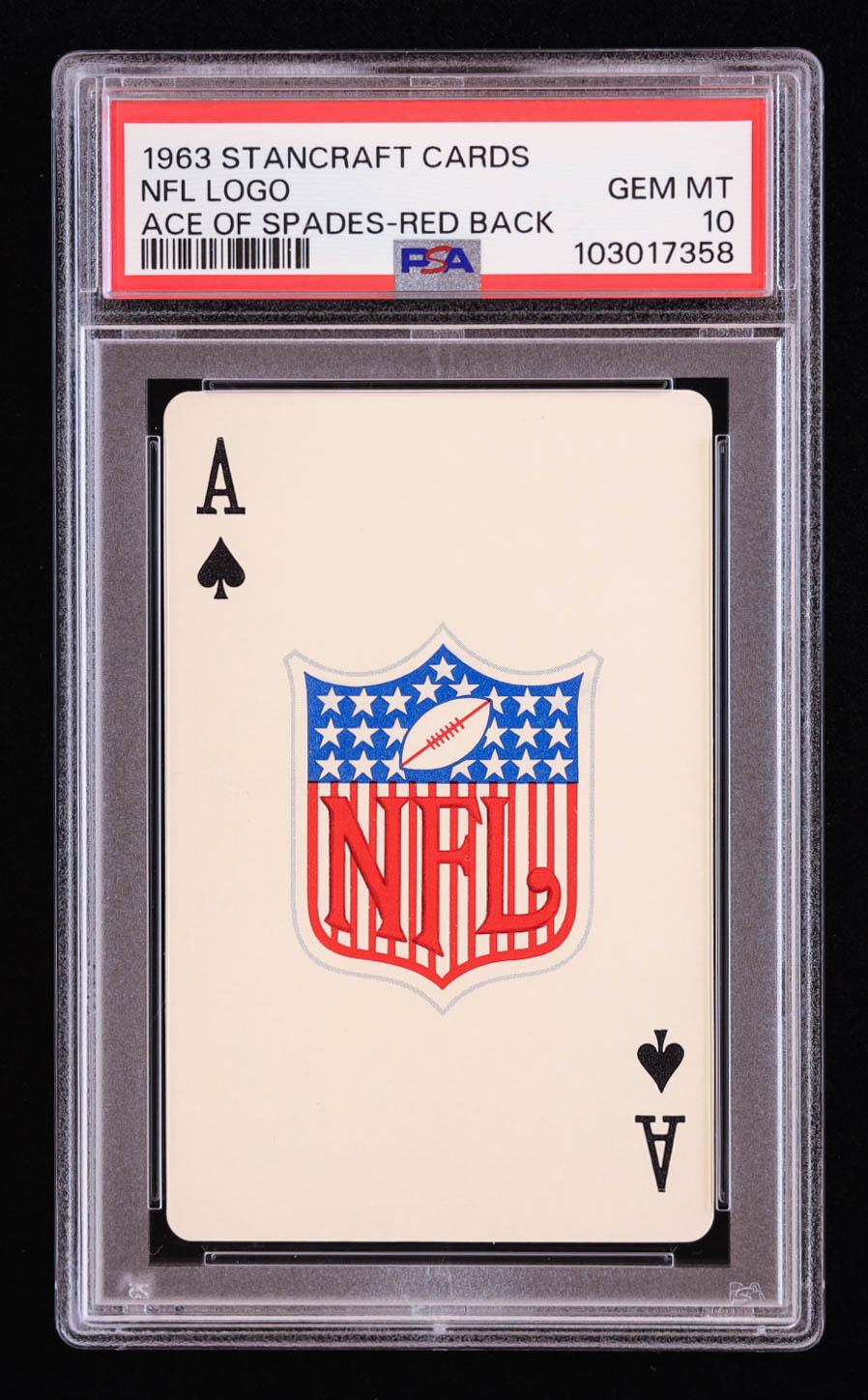 1963 Stancraft NFL Logo Playing Card (PSA 10) at PristineAuction.com 1963 Stancraft NFL Logo Playing Card (PSA 10) at PristineAuction.com