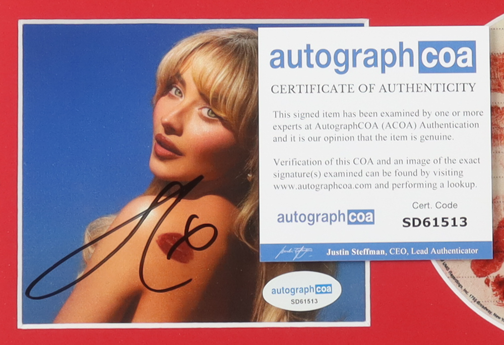 Sabrina Carpenter Signed Custom Framed "Short n'Sweet" CD Album Insert Display With Disc (ACOA) at PristineAuction.com Sabrina Carpenter Signed Custom Framed "Short n'Sweet" CD Album Insert Display With Disc (ACOA) at PristineAuction.com