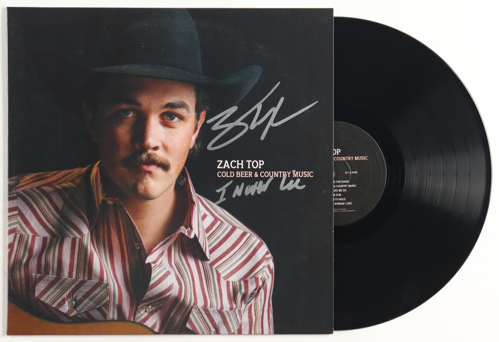 Zach Topp Signed "Cold Beer & Country Music" Vinyl Record Album Cover Inscribed "I Never Lie" (JSA) at PristineAuction.com Zach Topp Signed "Cold Beer & Country Music" Vinyl Record Album Cover Inscribed "I Never Lie" (JSA) at PristineAuction.com