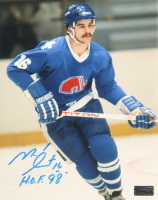 Michel Goulet Signed Nordiques 8x10 Photo Inscribed "H.O.F. 98" (Premium Autographs) at PristineAuction.com