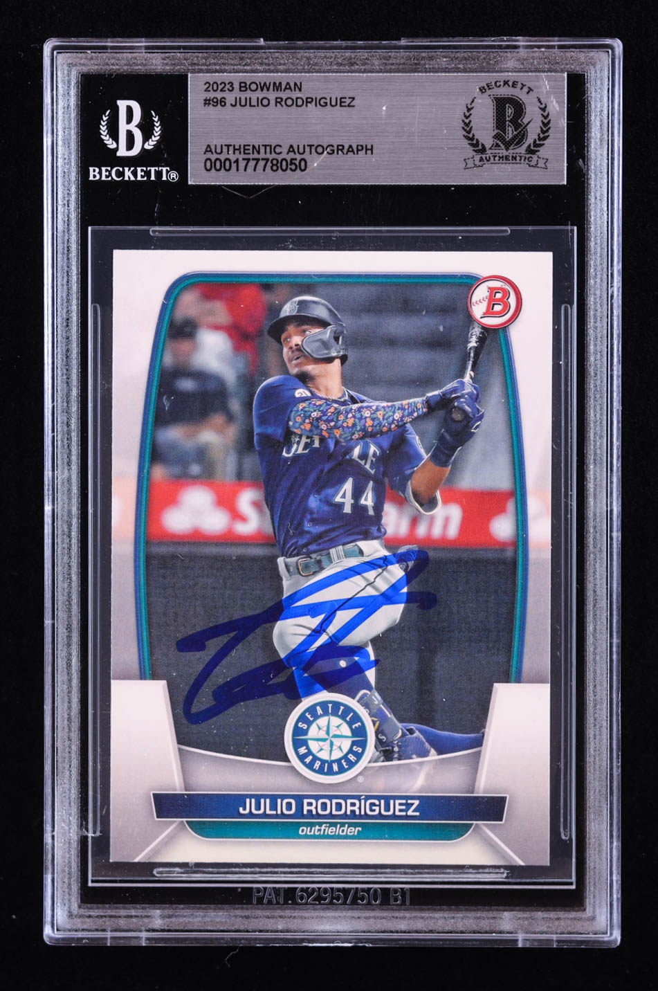 Julio Rodriguez Signed 2023 Bowman #96 (BGS) at PristineAuction.com Julio Rodriguez Signed 2023 Bowman #96 (BGS) at PristineAuction.com