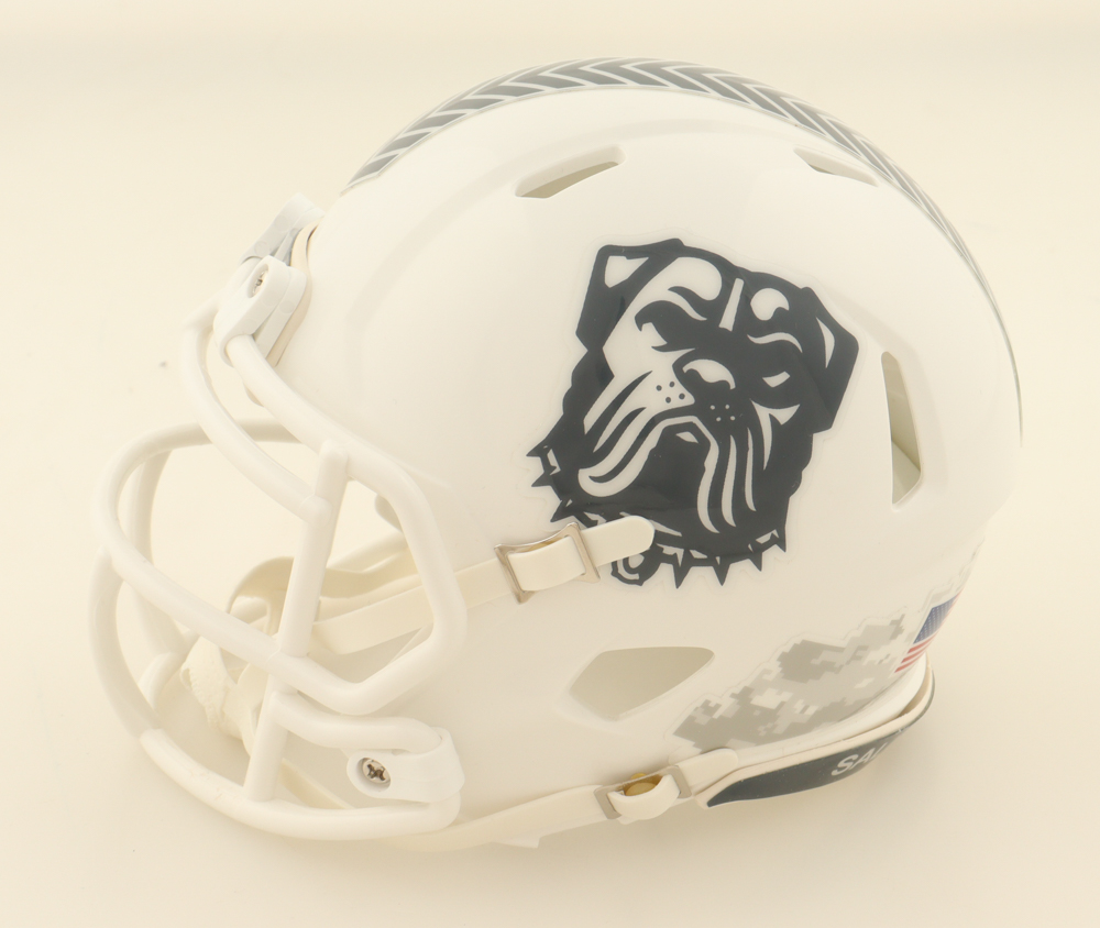 Nick Chubb Signed Browns Salute To Service Alternate Speed Mini Helmet (Beckett) at PristineAuction.com Nick Chubb Signed Browns Salute To Service Alternate Speed Mini Helmet (Beckett) at PristineAuction.com