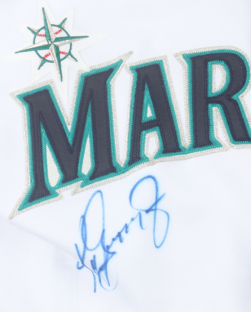 Ken Griffey Jr. Signed Mariners Jersey With Jackie Robinson Breaking Barriers 50th Anniversary Patch (PSA) at PristineAuction.com Ken Griffey Jr. Signed Mariners Jersey With Jackie Robinson Breaking Barriers 50th Anniversary Patch (PSA) at PristineAuction.com