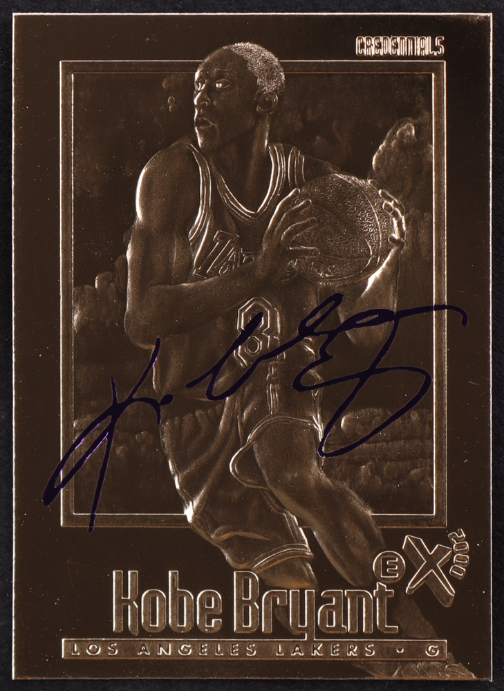 Kobe Bryant 1996-97 Skybox EX-2000 Purple Signature 23Kt Gold RC at PristineAuction.com Kobe Bryant 1996-97 Skybox EX-2000 Purple Signature 23Kt Gold RC at PristineAuction.com