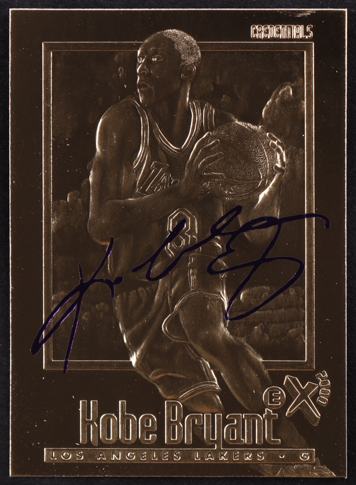 Kobe Bryant 1996-97 Skybox EX-2000 Purple Signature 23Kt Gold RC at PristineAuction.com Kobe Bryant 1996-97 Skybox EX-2000 Purple Signature 23Kt Gold RC at PristineAuction.com