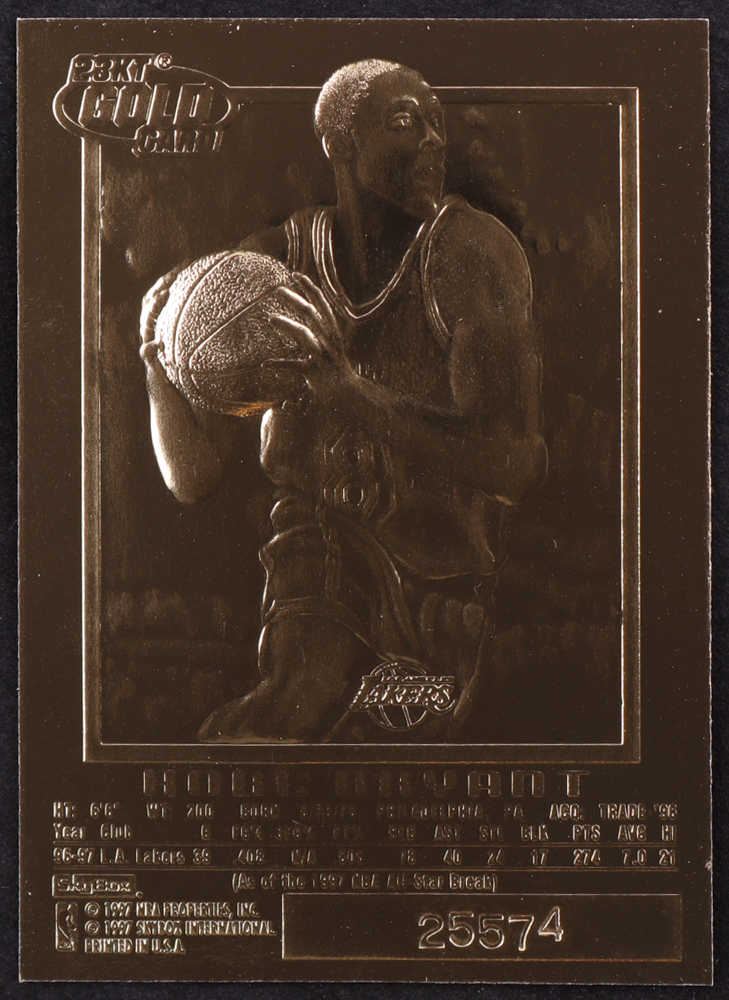 Kobe Bryant 1996-97 Skybox EX-2000 Purple Signature 23Kt Gold RC at PristineAuction.com Kobe Bryant 1996-97 Skybox EX-2000 Purple Signature 23Kt Gold RC at PristineAuction.com