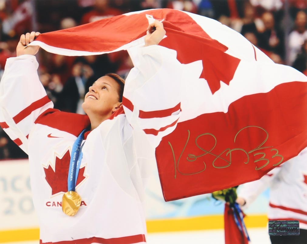Kim St-Pierre Signed Canada 8x10 Photo (Premium Autographs) at PristineAuction.com Kim St-Pierre Signed Canada 8x10 Photo (Premium Autographs) at PristineAuction.com