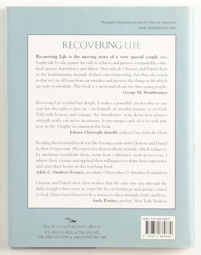 Darryl Strawberry & Charisse Strawberry Signed "Recovering Life" Hardcover Book (JSA) at PristineAuction.com Darryl Strawberry & Charisse Strawberry Signed "Recovering Life" Hardcover Book (JSA) at PristineAuction.com