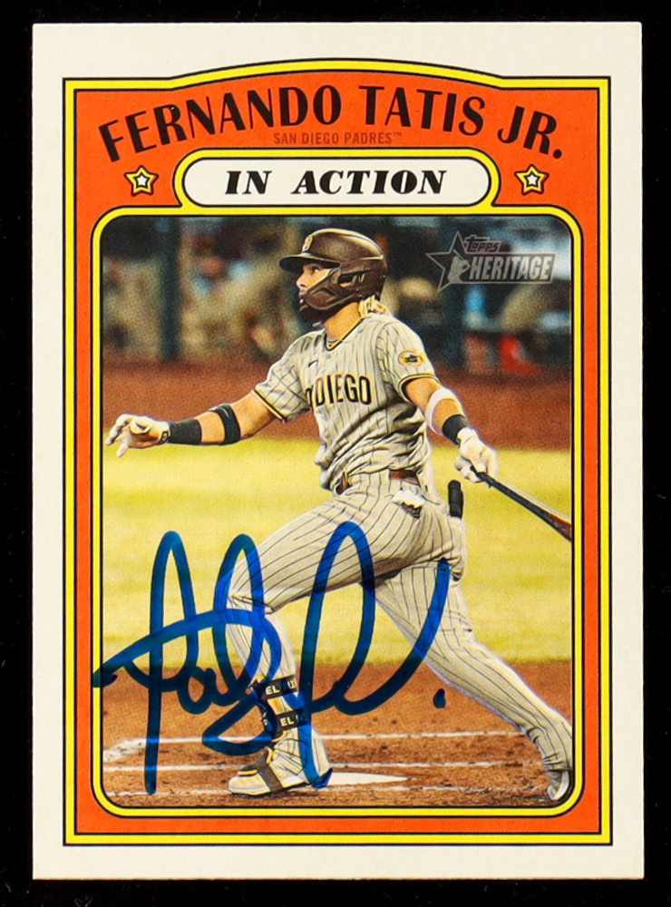 Fernando Tatis Jr. Signed 2021 Topps Heritage Baseball IA #138 (JSA) at PristineAuction.com Fernando Tatis Jr. Signed 2021 Topps Heritage Baseball IA #138 (JSA) at PristineAuction.com
