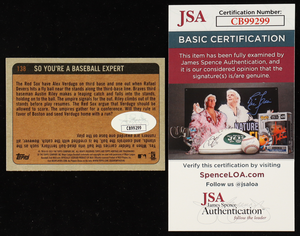 Fernando Tatis Jr. Signed 2021 Topps Heritage Baseball IA #138 (JSA) at PristineAuction.com Fernando Tatis Jr. Signed 2021 Topps Heritage Baseball IA #138 (JSA) at PristineAuction.com