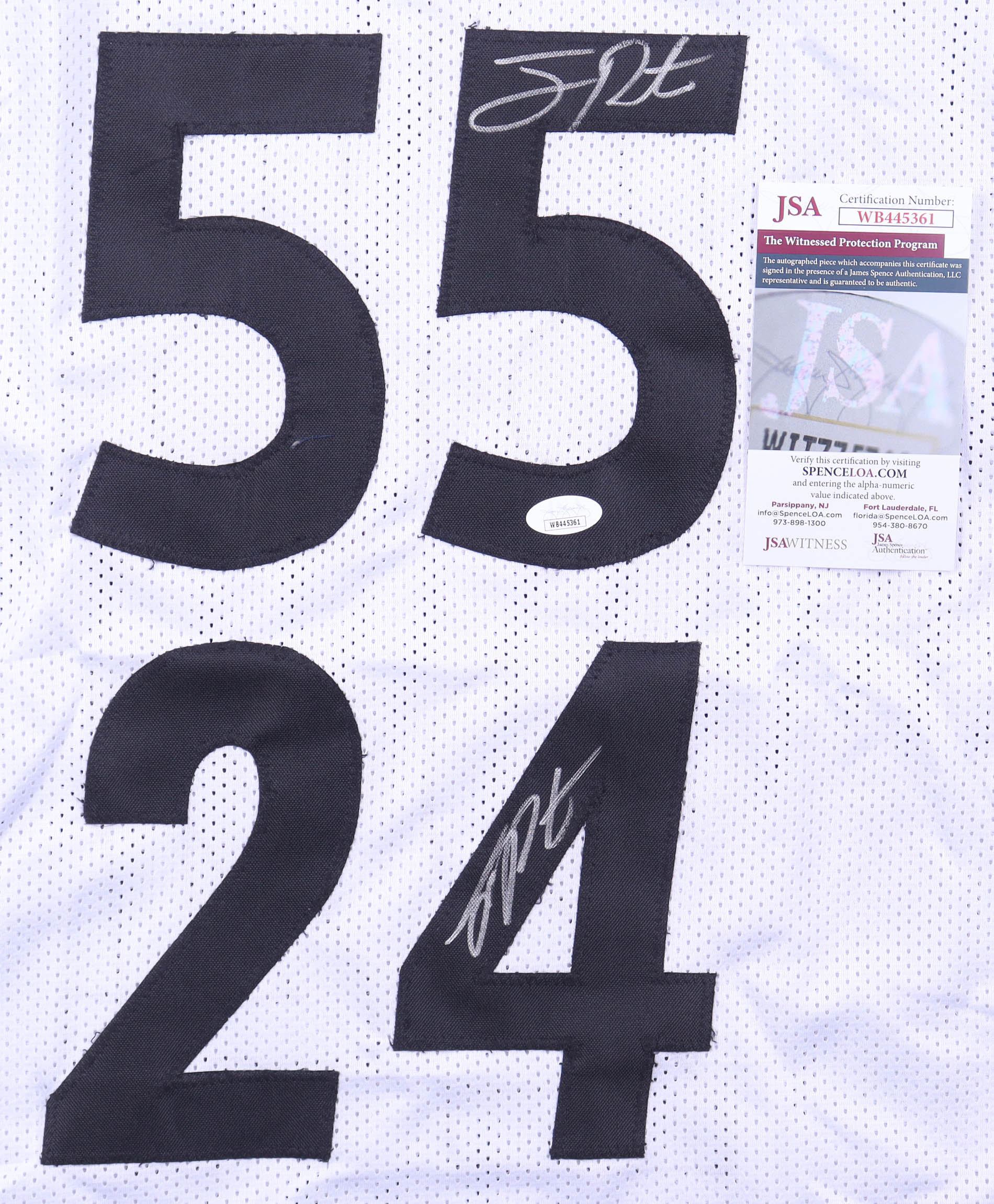 Joey Porter Sr. & Joey Porter Jr. Signed Jersey (JSA) at PristineAuction.com Joey Porter Sr. & Joey Porter Jr. Signed Jersey (JSA) at PristineAuction.com
