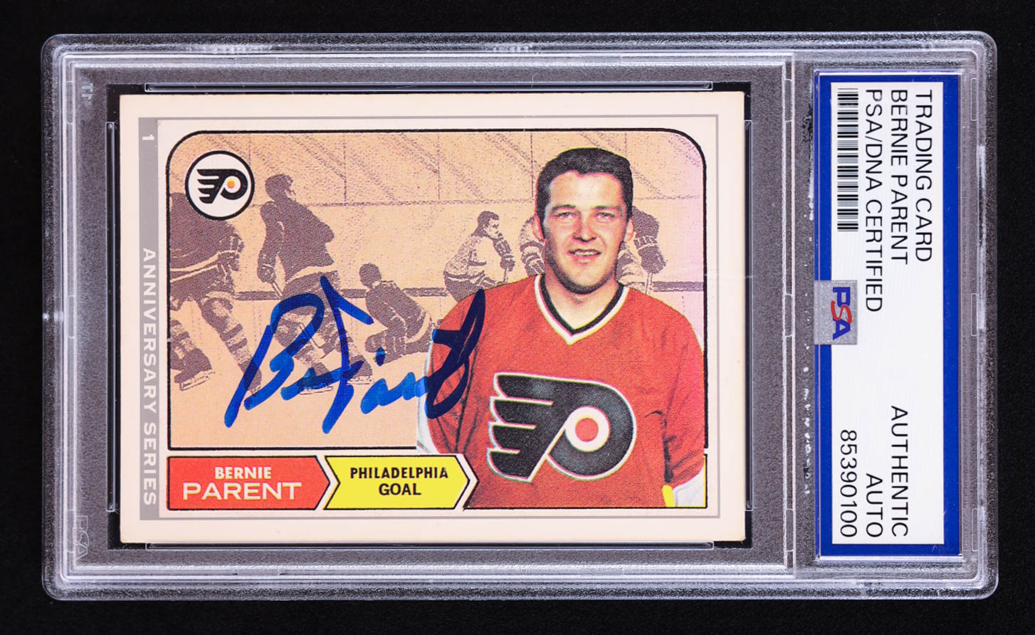 Bernie Parent Signed 1968-69 O-Pee-Chee #89 RC (PSA) at PristineAuction.com Bernie Parent Signed 1968-69 O-Pee-Chee #89 RC (PSA) at PristineAuction.com