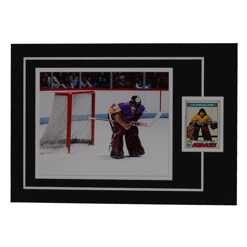 Rogie Vachon Signed Kings 12x17 Custom Matted 1977-78 Topps AS #160 Trading Card Display (JSA) at PristineAuction.com