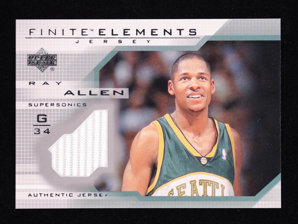 Ray Allen 2003-04 Upper Deck Finite Elements Jerseys #FJ10 at PristineAuction.com Ray Allen 2003-04 Upper Deck Finite Elements Jerseys #FJ10 at PristineAuction.com