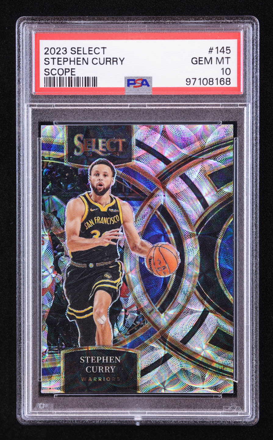 Stephen Curry 2023-24 Select Prizms Scope #145 (PSA 10) at PristineAuction.com Stephen Curry 2023-24 Select Prizms Scope #145 (PSA 10) at PristineAuction.com