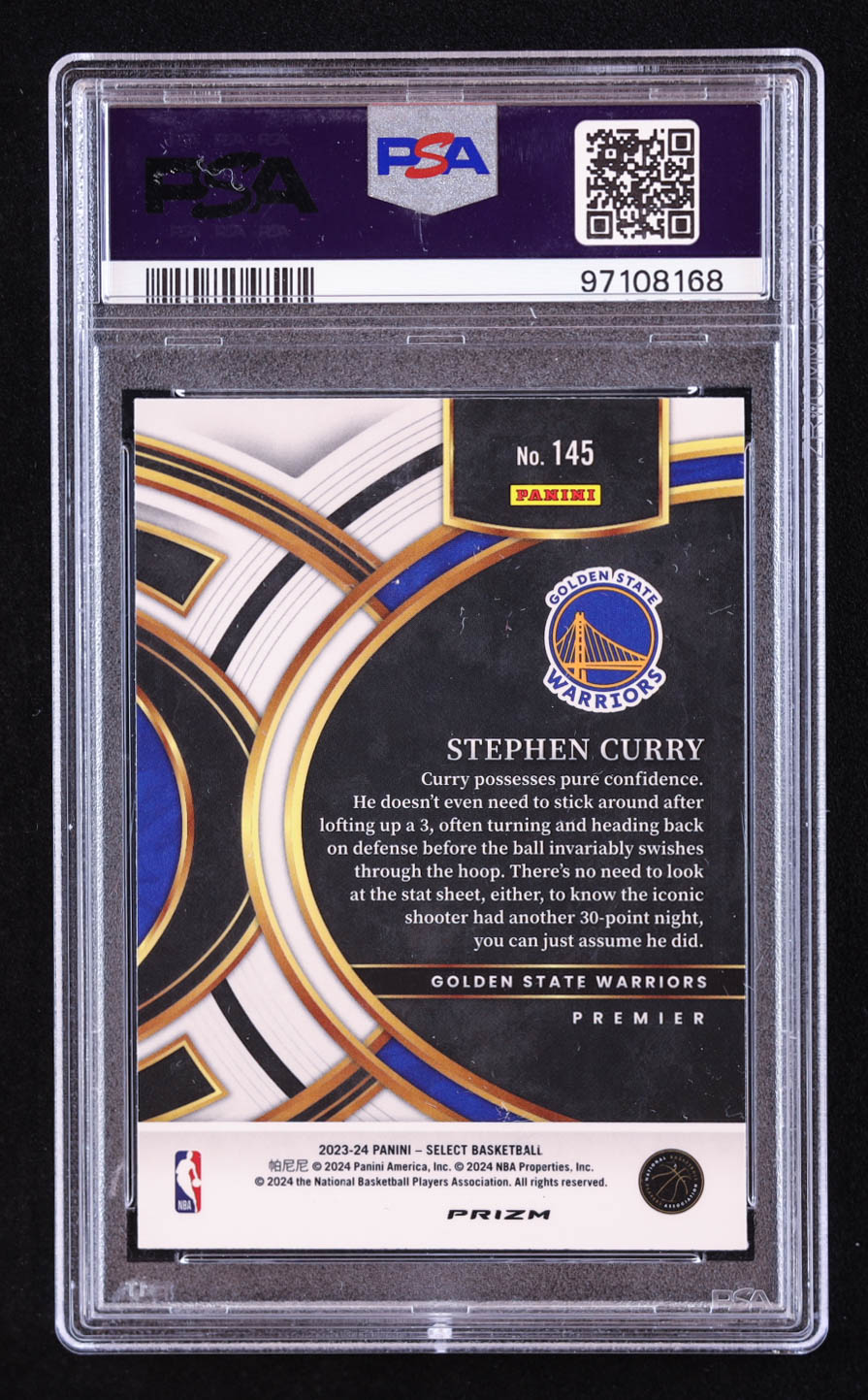 Stephen Curry 2023-24 Select Prizms Scope #145 (PSA 10) at PristineAuction.com Stephen Curry 2023-24 Select Prizms Scope #145 (PSA 10) at PristineAuction.com