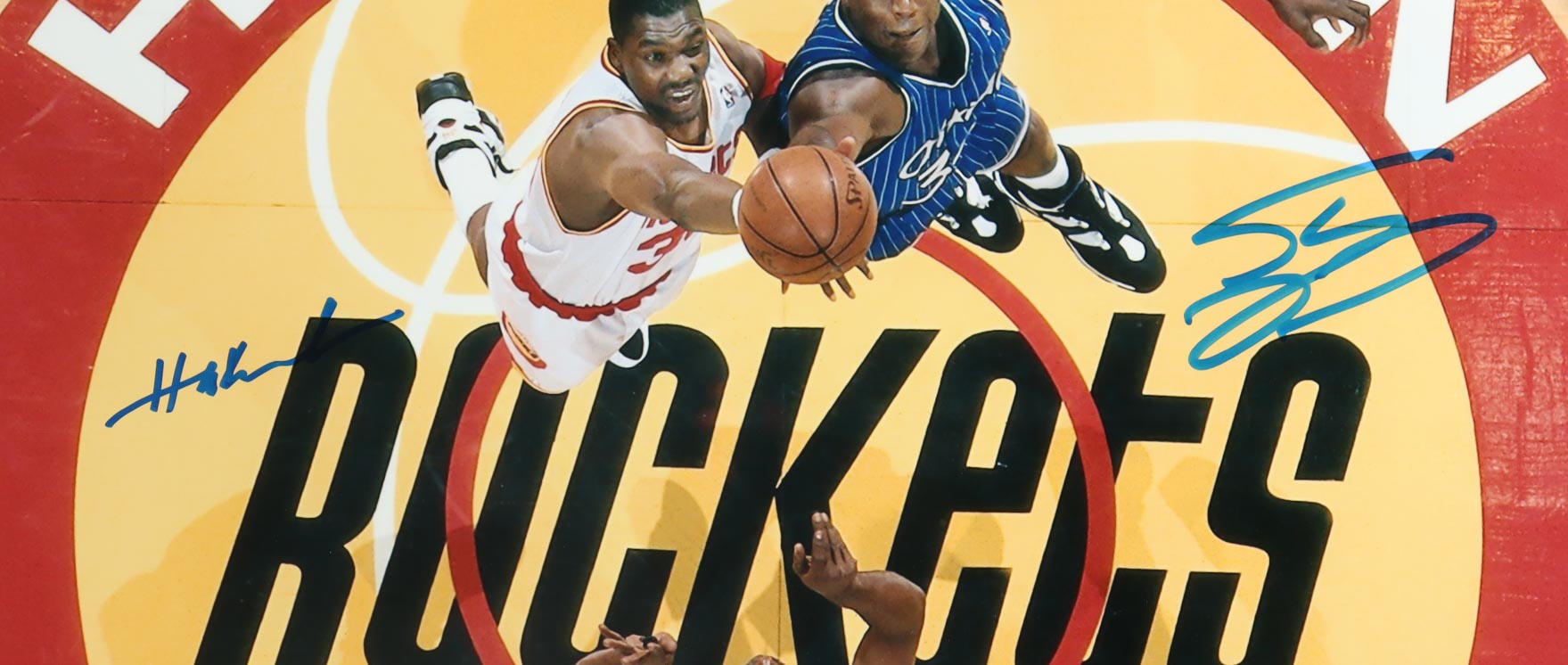 Shaquille O'Neal & Hakeem Olajuwon Signed Custom Framed Photo Display (Beckett) at PristineAuction.com Shaquille O'Neal & Hakeem Olajuwon Signed Custom Framed Photo Display (Beckett) at PristineAuction.com